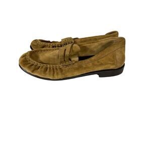 Saint Laurent Tan Suede Loafers